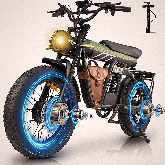 20" Fat Tire 2500W Motor 52V 29AH 35MPH Electric Bike for Adult E-Mountain Bike