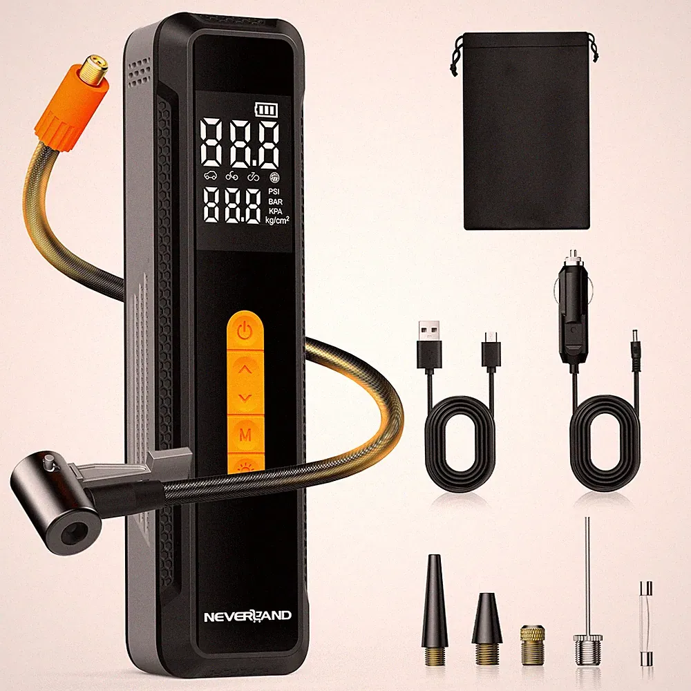 20000mAh Tire Inflator Portable Air Compressor 150PSI Auto-Stop Car Moto Bike US