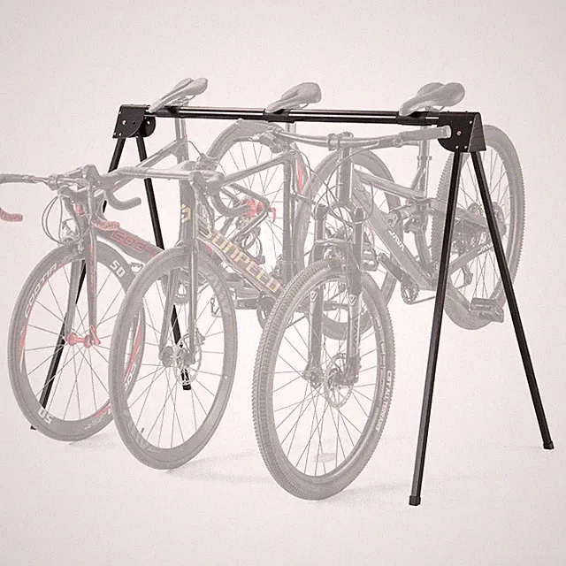3 Bikes Stand Rack Portable Indoor Outdoor Saddle Nose Bicycle Storage Parking