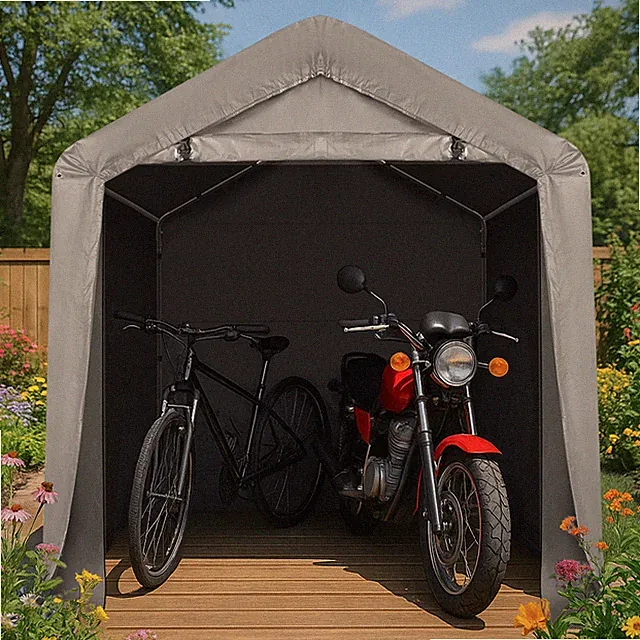6x6 FT Outdoor Storage Shed Portable Garage Motorcycle Bike Tent Wood Tool Shed