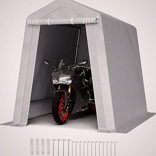 6X8X7 FT Heavy-Duty Portable Outdoor Storage Shed Tent, Waterproof Carport Garag