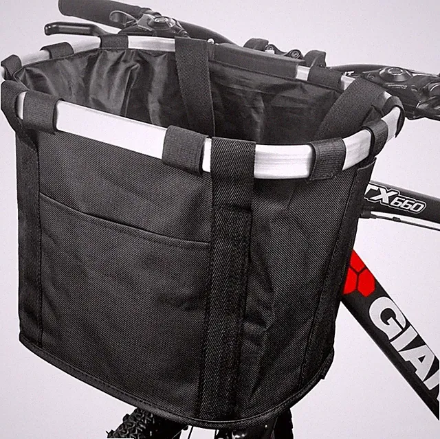 Bicycle Basket Bike Front Basket Folding Detachable Cycling Bag- Perfect Removab