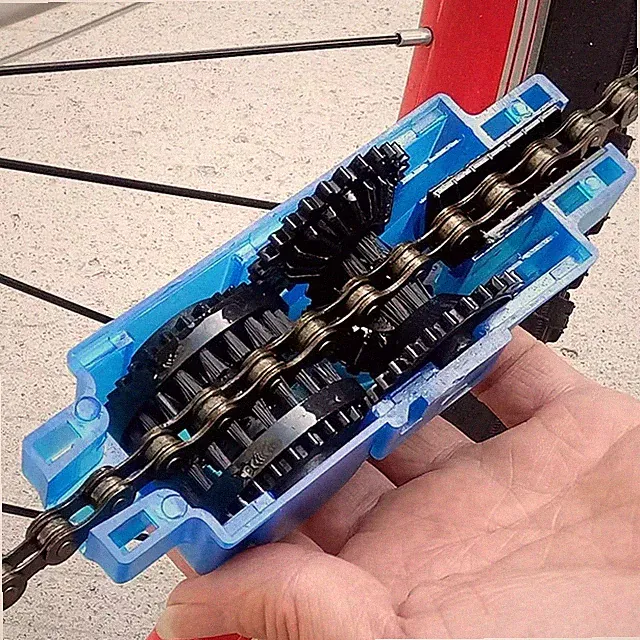 Bicycle Chain Cleaner Tool Kit - Portable Bike Scrubber & Brush Set for MTB Road