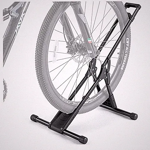 Bike Floor Stand Rack- Indoor Bike Stand for Garage/Home - Bike 1 Bike Rack
