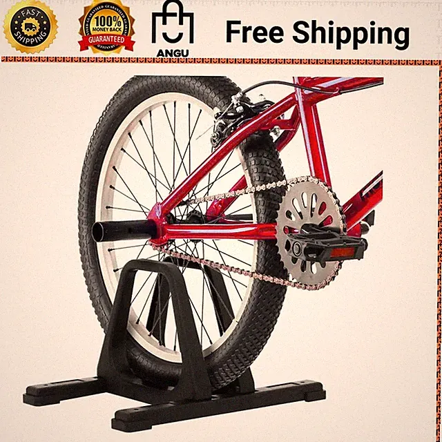 Black 1-Bike Portable Floor Stand Garage Bike Rack