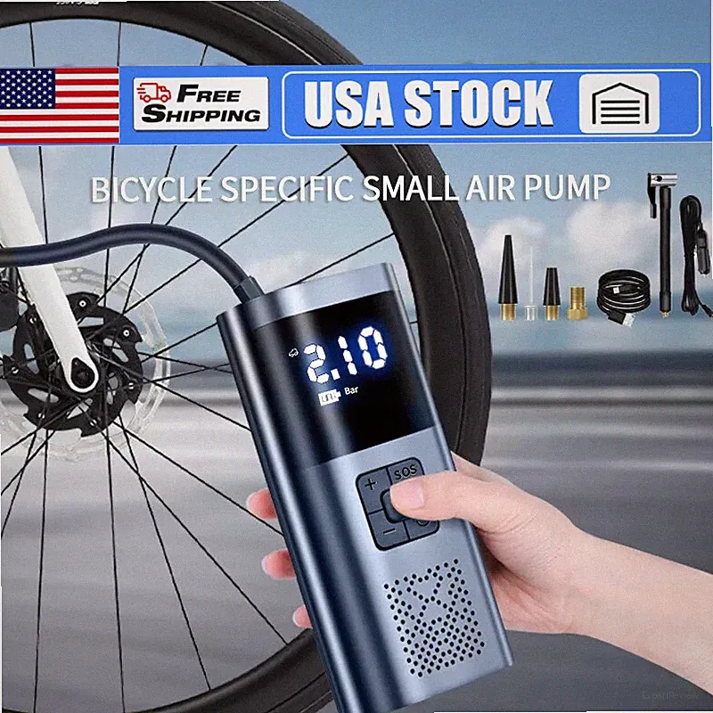 Car Air Compressor Rechargeable Cordless Tire Inflator Portable Air Pump 150 PSI
