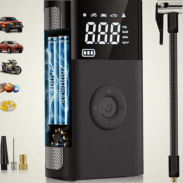 Car Tire Inflator Air Compressor 150PSI Portable Air Pump Car Bike Motorcycle