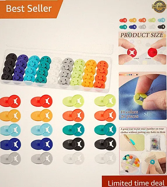 Compact and Safe Running Bib Clips - 40 Count, Ideal for Triathlons & Marathons