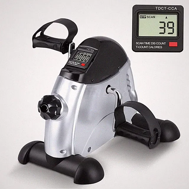 Mini Exercise Bike with Mat Pedal Exerciser Machine Foot Leg&Arm Recovery Peddle