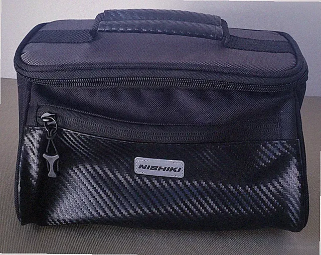 Nishiki Small Black Saddle Bag Bicycle Cycling Marathon Tour Road Stash