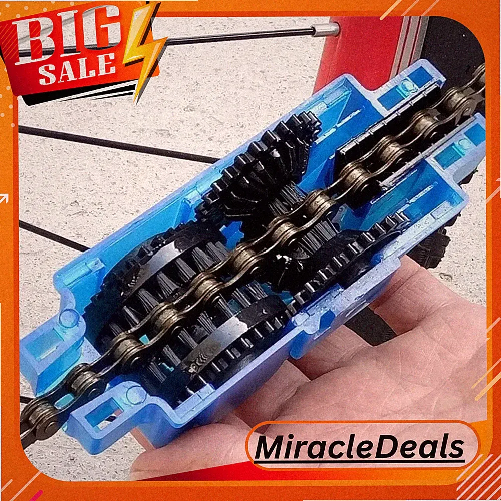Portable Bicycle Chain Cleaner: Bike Brush Scrubber Wash Tool Kit