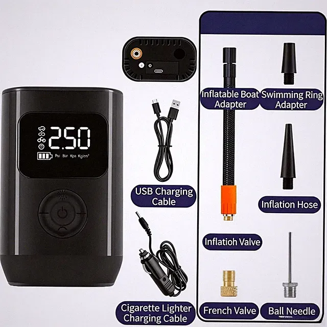 Portable Digital Electric Cordless Air Pump Tire Inflator for Car Bicycle Balls