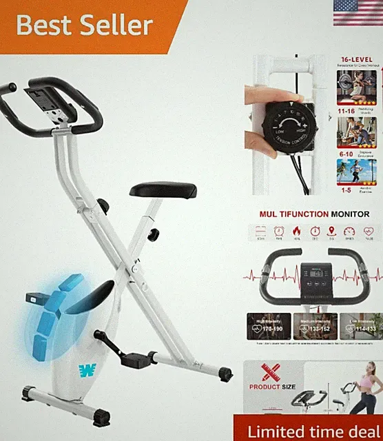 Portable Indoor Cycling Bike for Seniors - 350LB Capacity, Adjustable Features