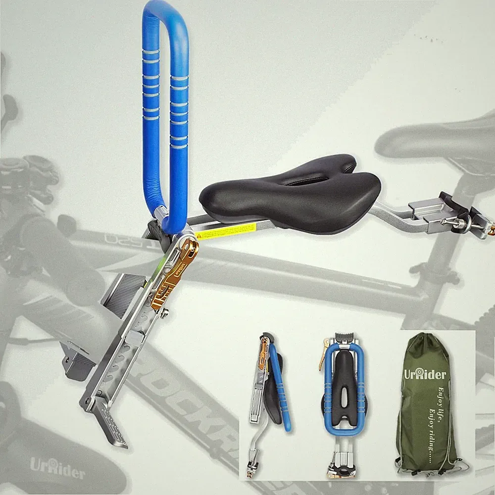 Portable Kids Bike Seat for Mountain & Cruiser Bikes - Tool-Free Installation
