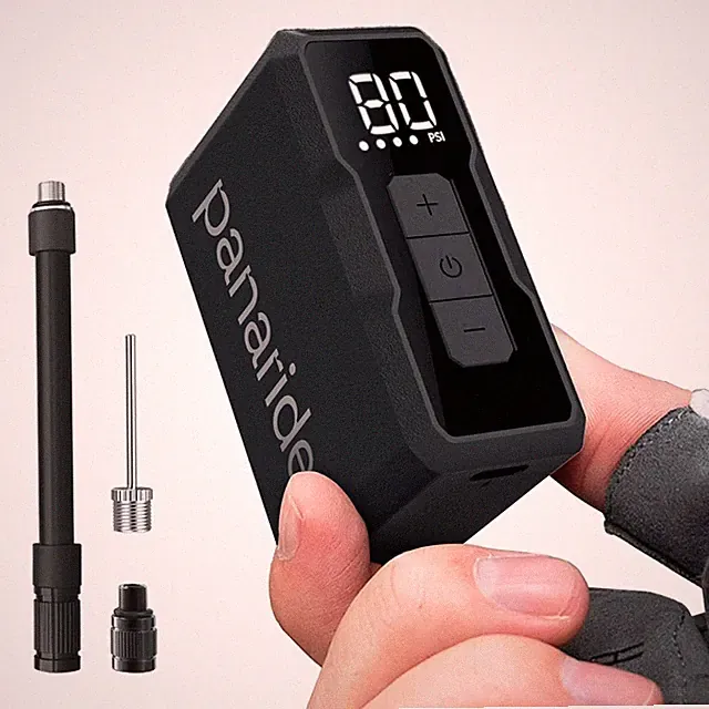 Portable Mini Electric Bike Pump, 120 PSI, Smart Auto-Stop, Presta & Schrader Co