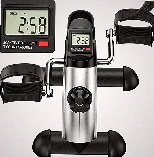 Portable Under Desk Bike Pedal Exerciser Arm/Leg Exercise Mini Bike LCD Display