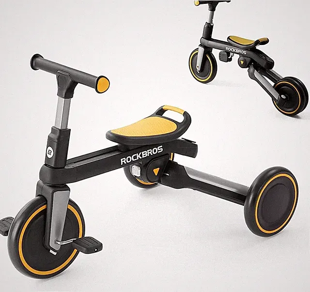 ROCKBROS 3in1 Kids Tricycles Adjustable Seat Balance Height&Removable Pedals