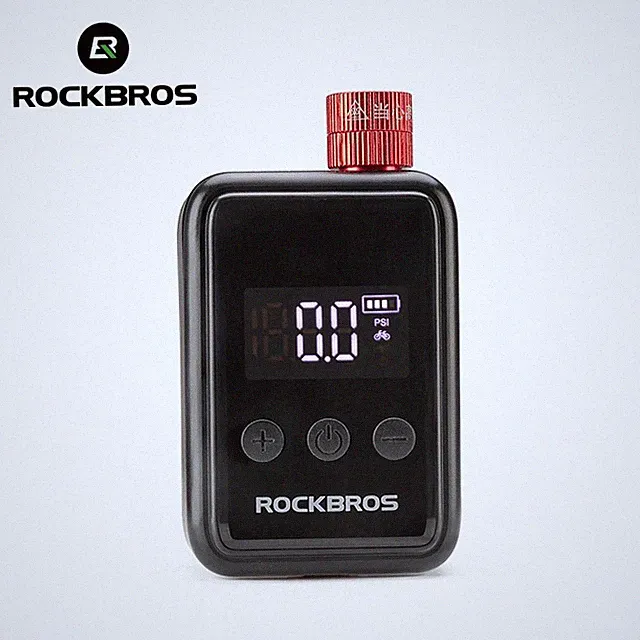 ROCKBROS Electric Mini Pump Bicycle Motorcycle Portable Inflator LED