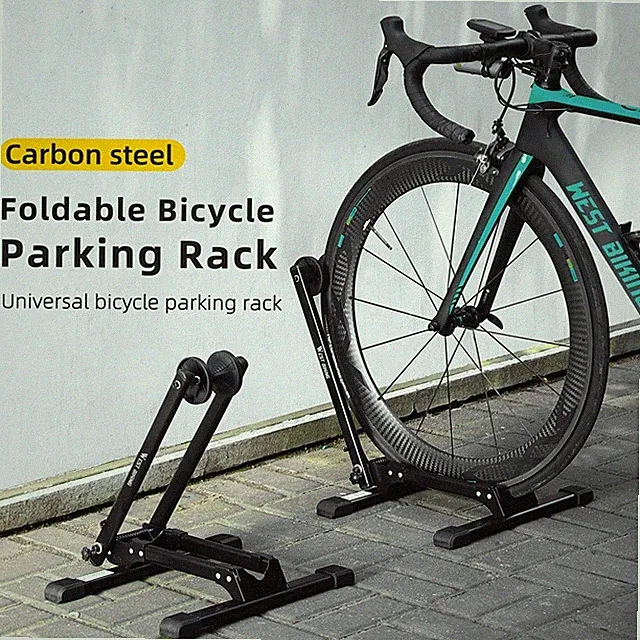 ROCKBROS Foldable Bike Stand Portable Storage Holder Floor ParkingRack Workstand