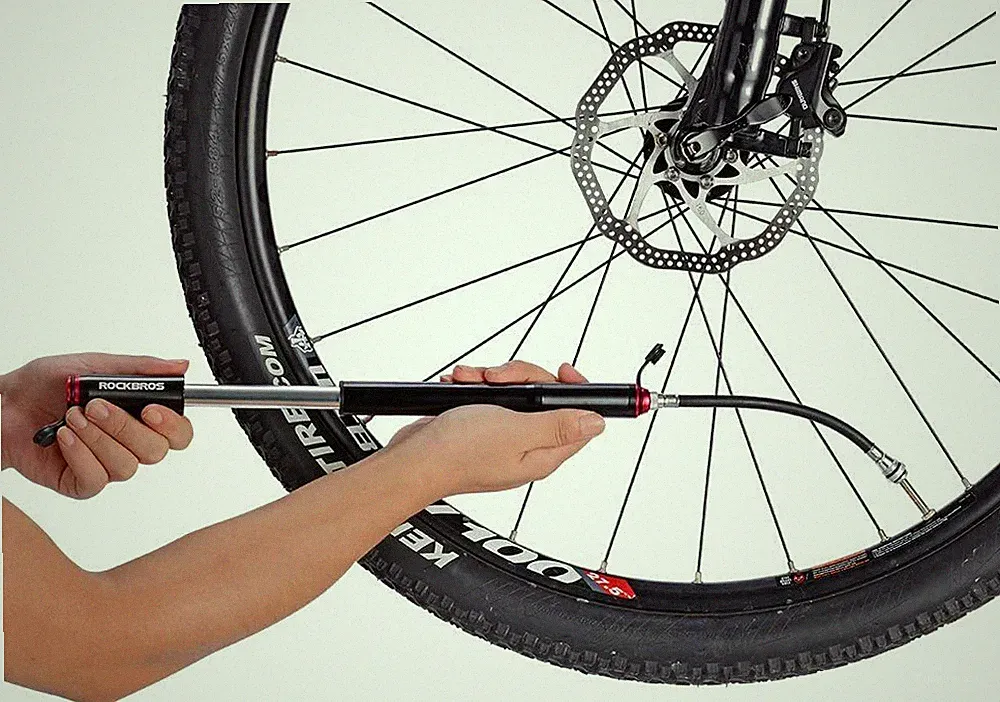 ROCKBROS Portable Bicycle Air Pump 120PSI Sports Ball Pump Needle Valve Pumps US