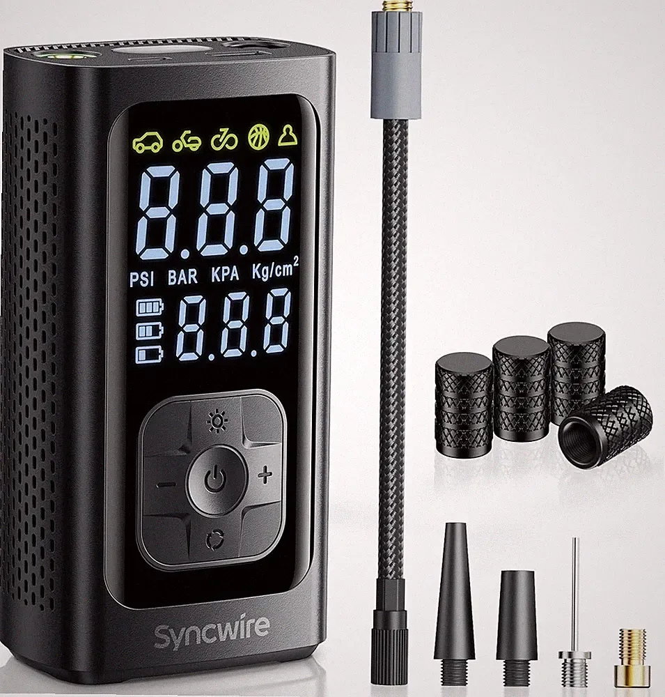 Syncwire Tire Inflator Portable Air Compressor-150PSI 2X Faster Inflation Smart
