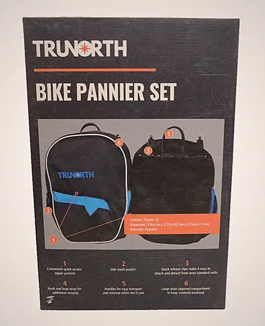 TRUNORTH Bike Pannier Set Commuter Touring Bike Bags NEW IN BOX