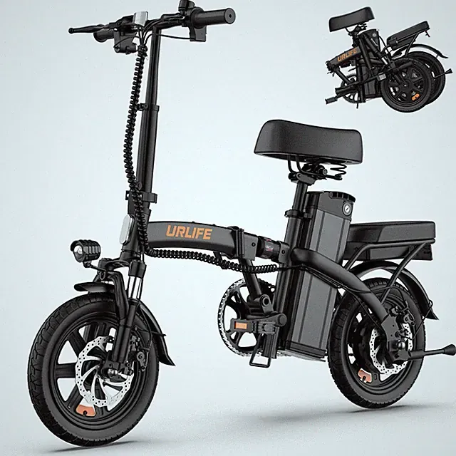 URLIFE 14" Foldable Electric Bike 500W 48V Portable City E-bike 20MPH & 40 Miles